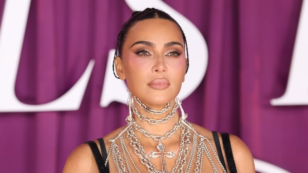 Kim Kardashian attends the "All's Fair" London Premiere at Odeon Luxe Leicester Square