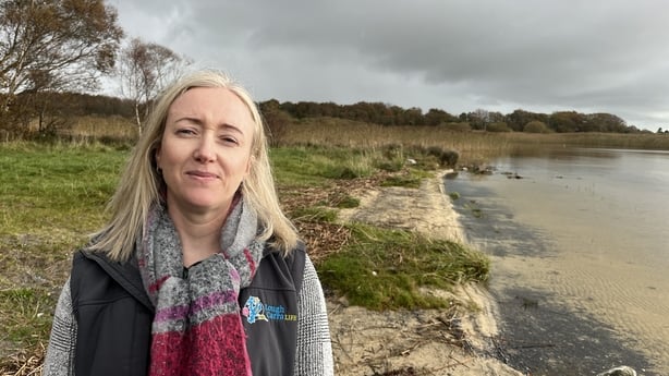 a photo of Ann Marie Meaney with lough carra in the background