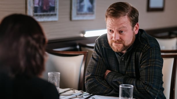 Stephen Jones dines out in the film Abode