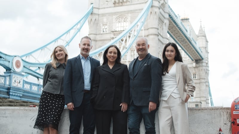 Isabelle Murnin Looby (Account Executive with Beachhut PR), Niall McLoughlin (CEO), Sophie Charlotte (UK Lead) Paul Hayes (Beachhut founder) and Alexandra Chan (Web3 Lead)