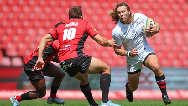 28 September 2024; Werner Kok of Ulster in action during the United Rugby Championship match between Emirates Lions and Ulster at Emirates Airline Park in Johannesburg, South Africa. Photo by Shaun Roy/Sportsfile