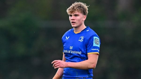 18 October 2025; Caspar Gabriel of Leinster during the Interprovincial "A" Rugby Championship match between Leinster A and Munster A at Ollie Campbell Park in Dublin. Photo by Tyler Miller/Sportsfile