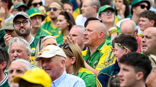 27 July 2025; Former Kerry footballer Kieran Donaghy during the GAA Football All-Ireland Senior Championship final match between Kerry and Donegal at Croke Park in Dublin. Photo by Stephen McCarthy/Sportsfile