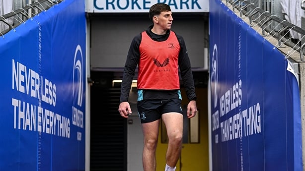 16 October 2025; Charlie Tector during a Leinster Rugby captain's run at Croke Park in Dublin. Photo by Seb Daly/Sportsfile