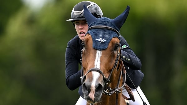 Niamh McEvoy competing on Olympic 'GI' 'Fvd' at the Dublin Horse Show earlier this year