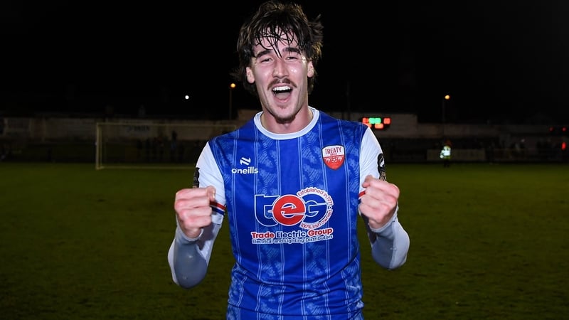 Joe Hanson's goal was the difference as Treaty United enjoyed a first leg win