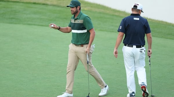 CHEONAN, SOUTH KOREA - OCTOBER 25: Nacho Elvira of Spain reacts after his putt on the 18th green on day three of the Genesis Championship 2025 at Woo Jeong Hills Country Club on October 25, 2025 in Cheonan, South Korea. (Photo by Jan Kruger/Getty Images)