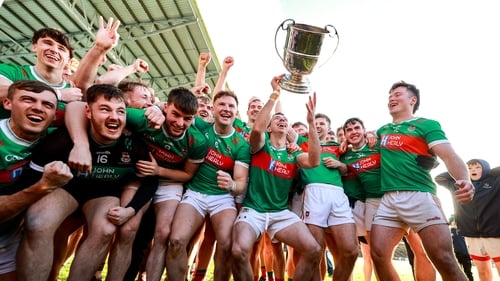 Ballina players with the Paddy Moclair Cup after their stunning victory