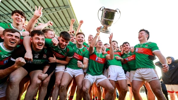 Ballina players with the Paddy Moclair Cup after their stunning victory