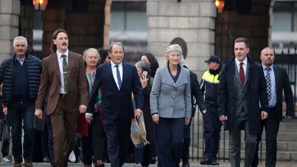 Photo shows Independent winning presidential candidate supported by a united left alliance Catherine Connolly