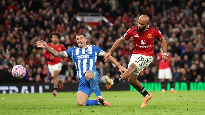 Bryan Mbeumo scores Manchester United's fourth goal