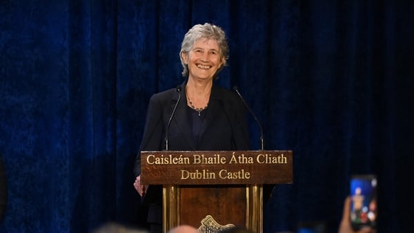 President of Ireland elect Catherine Connolly is pictured at Dublin castle as she is declared the winner of the presidential election. President of Ireland elect Catherine Connolly is pictured at Dublin castle as she is declared the winner of the presidential election.