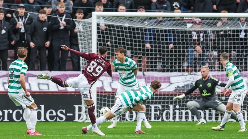 Alexandros Kyziridis scores to put Hearts 2-1 ahead