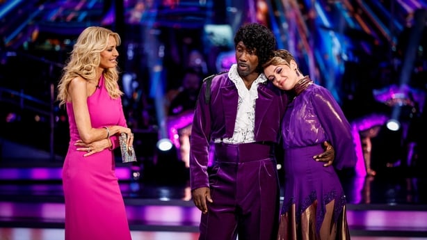 Tess Daly, Jimmy Floyd Hasselbaink and Lauren Oakley on Strictly Come Dancing