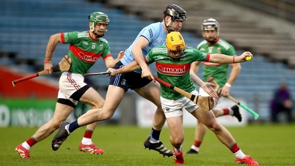 26 October 2025; Liam McGrath of Loughmore Castleiney in action against Mark Carey of Nenagh Éire Óg during the Tipperary County Senior Club Hurling Championship final match between Loughmore Castleiney and Nenagh Éire Óg at FBD Semple Stadium in Thurles,