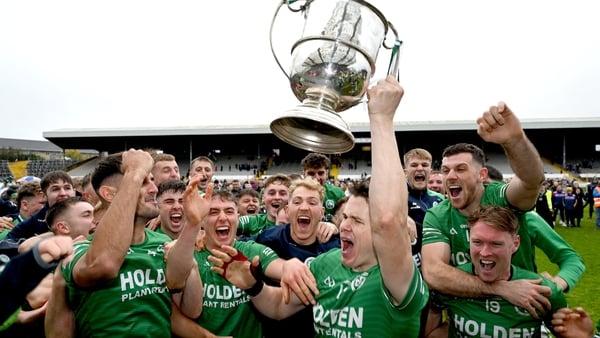 26 October 2025; Shamrocks Ballyhale captain TJ Reid with his team-mates after the Kilkenny County Senior Club Hurling Championship final match between Shamrocks Ballyhale and O'Loughlin Gaels at UMPC Nowlan Park in Kilkenny. Photo by Ray McManus/Sportsfi