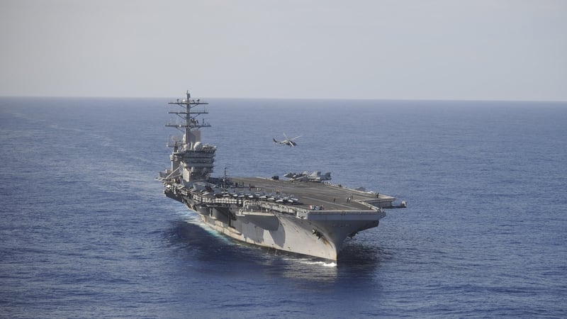 Both aircraft crashed during routine operations from the aircraft carrier USS Nimitz (file photo)