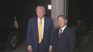 Trump greeted by Japan's Emperor Naruhito on arrival in Tokyo