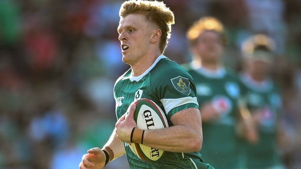 12 July 2025; Tommy O'Brien of Ireland during the International Rugby Test match between Portugal and Ireland at Estádio Nacional do Jamor in Lisbon, Portugal. Photo by David Fitzgerald/Sportsfile 12 July 2025; Tommy O'Brien of Ireland during the International Rugby Test match between Portugal and Ireland at Estádio Nacional do Jamor in Lisbon, Portugal. Photo by David Fitzgerald/Sportsfile