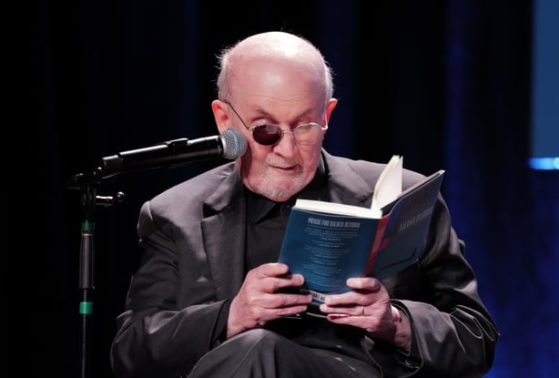 NEW YORK, NEW YORK - OCTOBER 25: (L-R) Salman Rushdie talks with David Remnick during The 2025 New Yorker Festival at Webster Hall on October 25, 2025 in New York City. (Photo by Craig Barritt/Getty Images for The New Yorker)