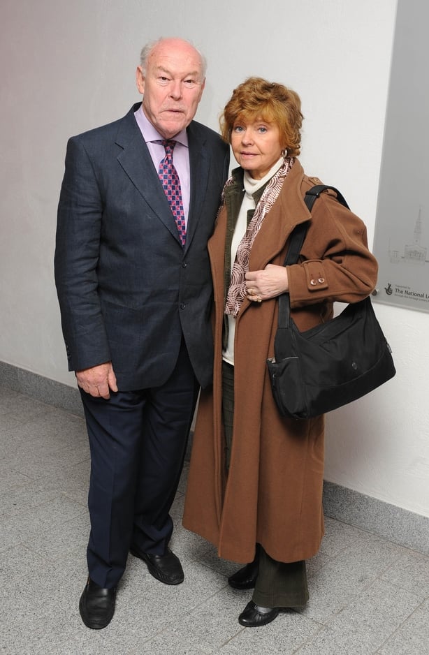 Timothy West (Left) and Prunella Scales (Right) arrive at the after party for Entertaining Mr Sloane at The Crypt in London. Actress Prunella Scales, best known for her role as Sybil in Fawlty Towers, has died aged 93, her sons said. Issue date: Tuesday October 28, 2025. PA Photo. Photo credit shoul