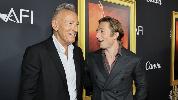 Bruce Springsteen and Jeremy Allen White attend the AFI FEST 2025 opening night Springsteen: Deliver Me from Nowhere premiere at the TCL Chinese Theatre on 22 October, 2025 in Hollywood