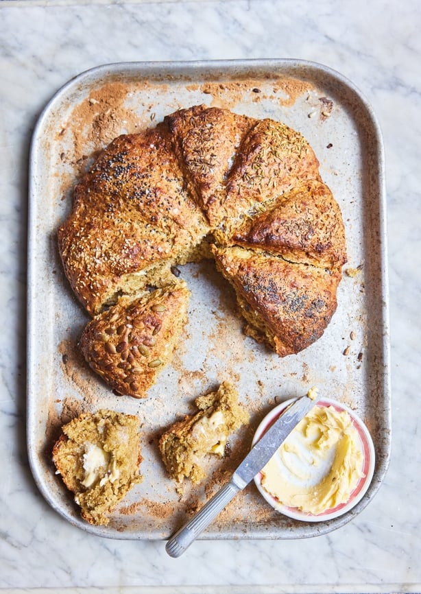 A photo of Clodagh McKenna's seeded cheddar sunflower bread