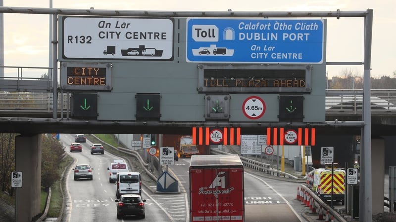There will be a €1 increase for those travelling southbound through the Port Tunnel during morning peak hours of 6am to 10am – rising from €13 to €14
