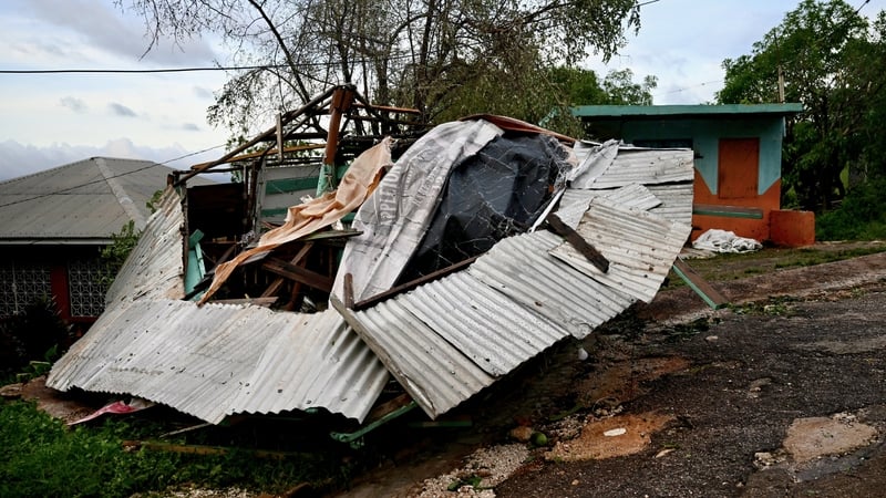 Siopa scriosta in Manchester in iardheisceart Iamáice, 28 Deireadh Fómhair 2025