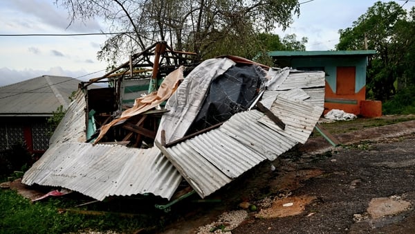 destroyed building following a hurricane