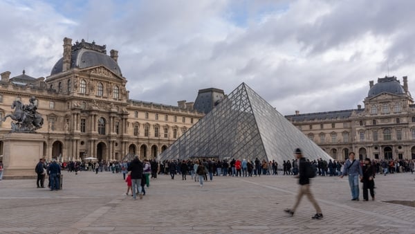 Visitors at the Louvre Museum in Paris, France