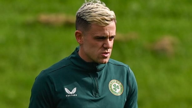 10 October 2023; Sam Szmodics during a Republic of Ireland training session at the FAI National Training Centre in Abbotstown, Dublin. Photo by Stephen McCarthy/Sportsfile