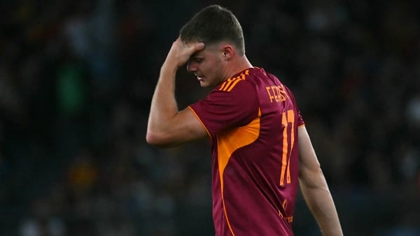 Evan Ferguson was substituted early in Roma's Serie A clash against Parma