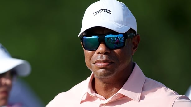 DALLAS, TEXAS - JULY 22: Tiger Woods walks the course during the second round of the U.S. Junior Amateur at Trinity Forest Golf Club on July 22, 2025 in Dallas, Texas. (Photo by Tim Heitman/Getty Images)