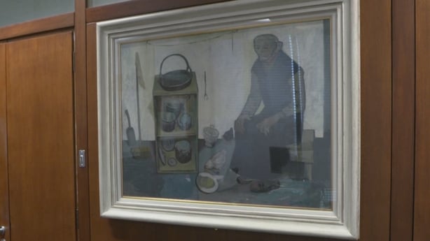 Portrait hanging on wall