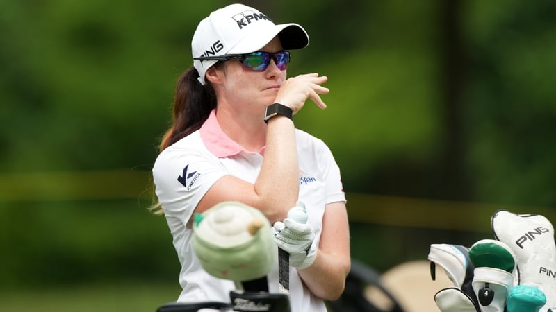 Leona Maguire pictured at the 18th tee at Kuala Lumpur Golf and Country Club