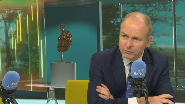 Taoiseach Micheal Martin in an RTÉ Studio