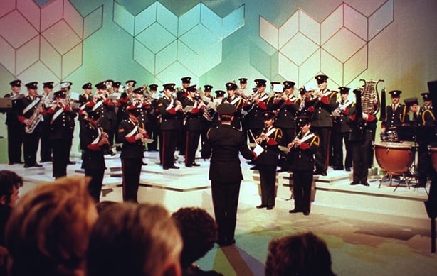 Members of the Irish Army Band on 'The Late Late Show' 