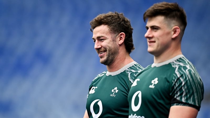 Caelan Doris (l) has been sidelined since May with a shoulder injury, with Dan Sheehan (r) to captain Ireland on Saturday