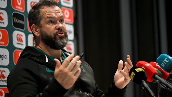 30 October 2025; Head coach Andy Farrell during an Ireland Rugby media conference at The Peninsula Hotel in Chicago, USA. Photo by Ramsey Cardy/Sportsfile 30 October 2025; Head coach Andy Farrell during an Ireland Rugby media conference at The Peninsula Hotel in Chicago, USA. Photo by Ramsey Cardy/Sportsfile