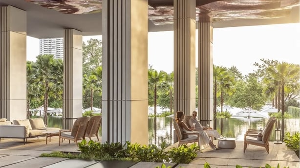 The terrace at Four Seasons Bangkok