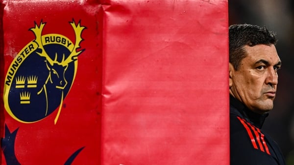 25 October 2025; Munster head coach Clayton McMillan before the United Rugby Championship match between Munster and Connacht at Thomond Park in Limerick. Photo by Ben McShane/Sportsfile