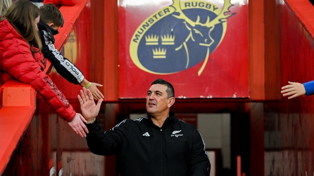 2 November 2024; All Blacks XV head coach Clayton McMillan before the match between Munster and All Blacks XV at Thomond Park in Limerick. Photo by Brendan Moran/Sportsfile
