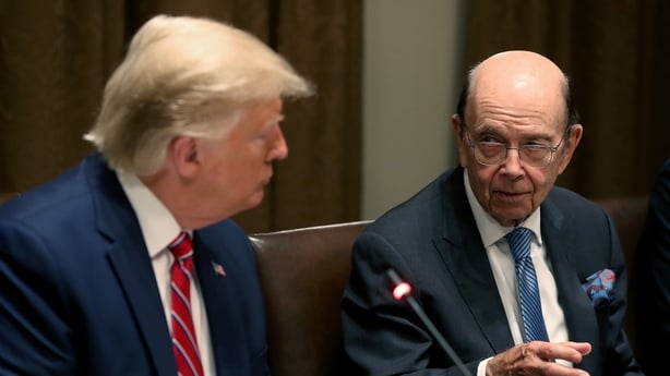 WASHINGTON, DC - JUNE 12: U.S. President Donald Trump listens to Commerce Secretary Wilbur Ross speak during a luncheon with the President of Poland, Andrzej Duda at the White House on June 12, 2019 in Washington, DC. (Photo by Mark Wilson/Getty Images)