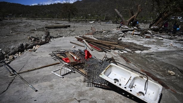 Debris of a damaged house is seen after the passage of Hurricane Melissa in Cuba