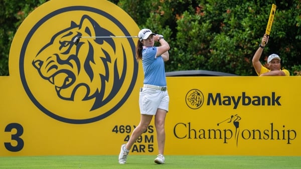 KUALA LUMPUR, MALAYSIA - NOVEMBER 01: Leona Maguire of Ireland tees off on hole 3 during the third round of the Maybank Championship 2025 at Kuala Lumpur Golf & Country Club on November 01, 2025 in Kuala Lumpur, Malaysia. (Photo by Jason Butler/Getty Imag