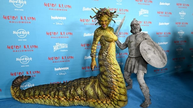 NEW YORK, NEW YORK - OCTOBER 31: Heidi Klum and Tom Kaulitz attend Heidi Klum's 24th Annual Halloween Party presented by Butterfinger and Huluween on Disney+ at Hard Rock Hotel New York on October 31, 2025 in New York City. (Photo by Noam Galai/Getty Images for Heidi Klum Halloween)