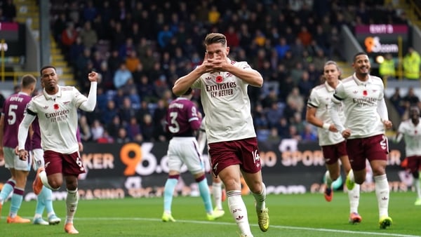 Arsenal's Viktor Gyokeres after scoring against Burnley - November 2025