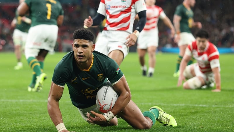 Sacha Feinberg-Mngomezulu scored two tries for the world champions