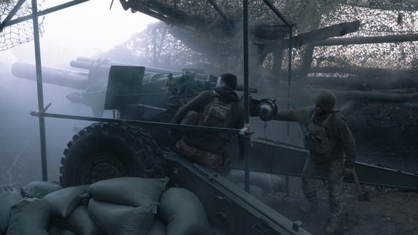 POKROVSK, UKRAINE - OCTOBER 16: Ukrainian artillerymen of the 152nd Separate Grenadier Brigade operate on October 16, 2025 near Pokrovsk, Ukraine. The American-made M-114 howitzer was transferred to Ukraine by the Czech Republic after the start of Russia'